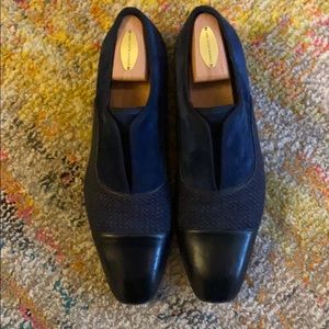 Louboutin men’s blue dress shoes